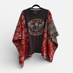 LYNYRD SKYNRD Upcycled Band Tee Top Handmade Oversized Granny D Originals